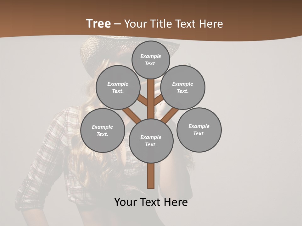 Curling Glamour Young PowerPoint Template