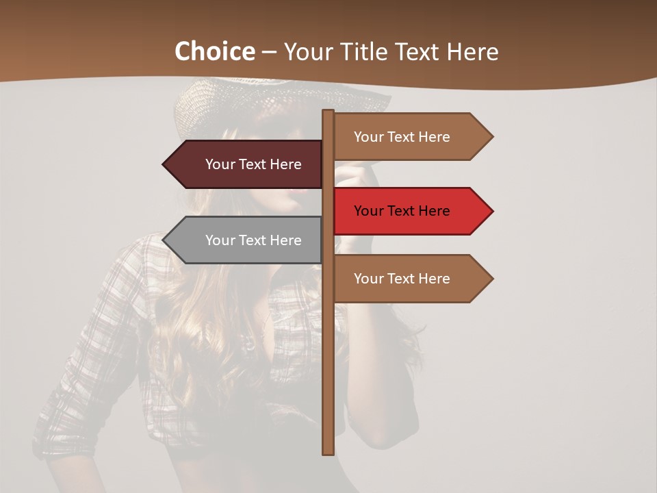Curling Glamour Young PowerPoint Template