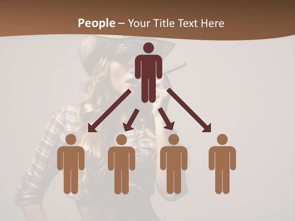 Curling Glamour Young PowerPoint Template