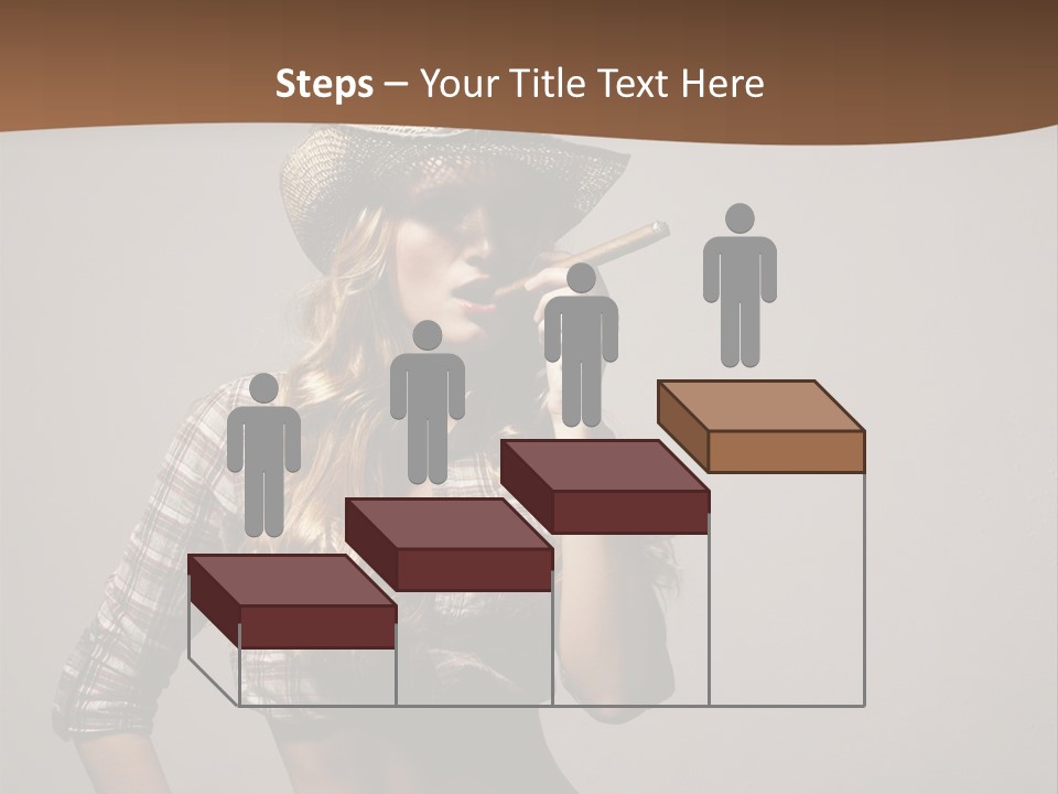 Curling Glamour Young PowerPoint Template
