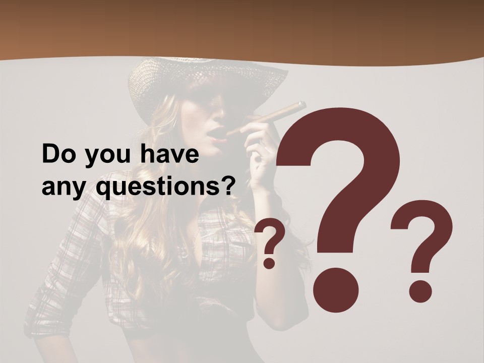 Curling Glamour Young PowerPoint Template