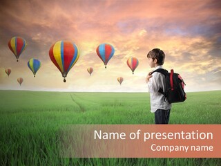 Rucksack Ball Hot PowerPoint Template