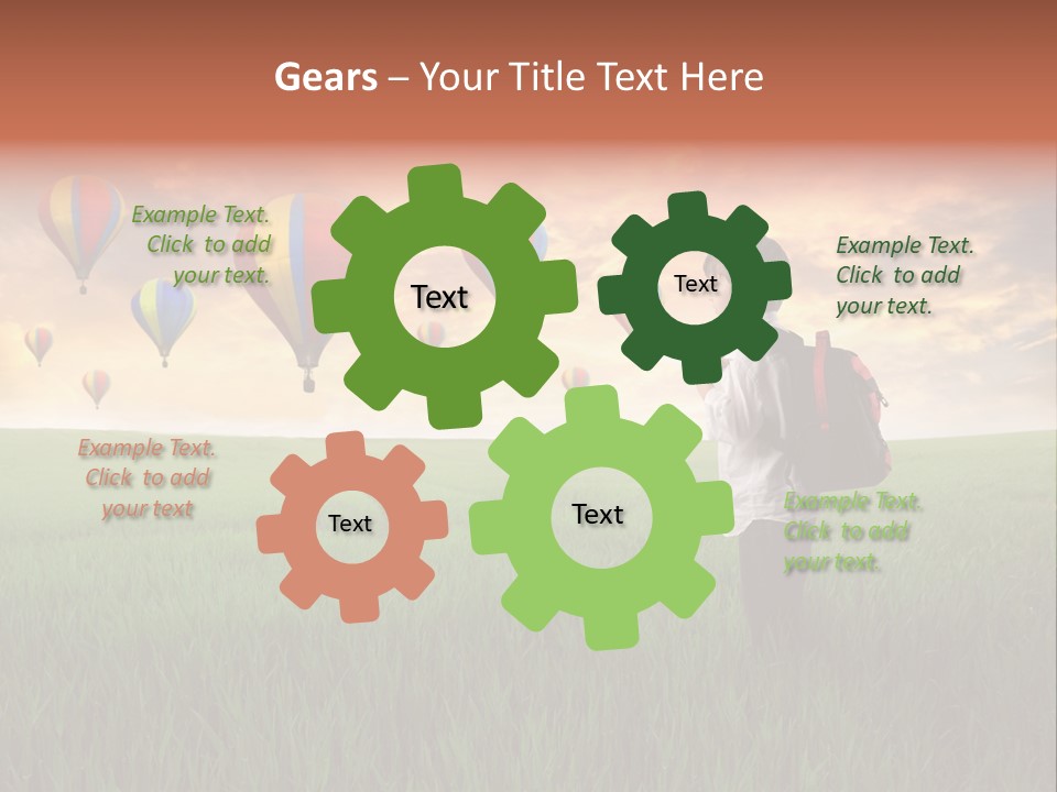 Rucksack Ball Hot PowerPoint Template