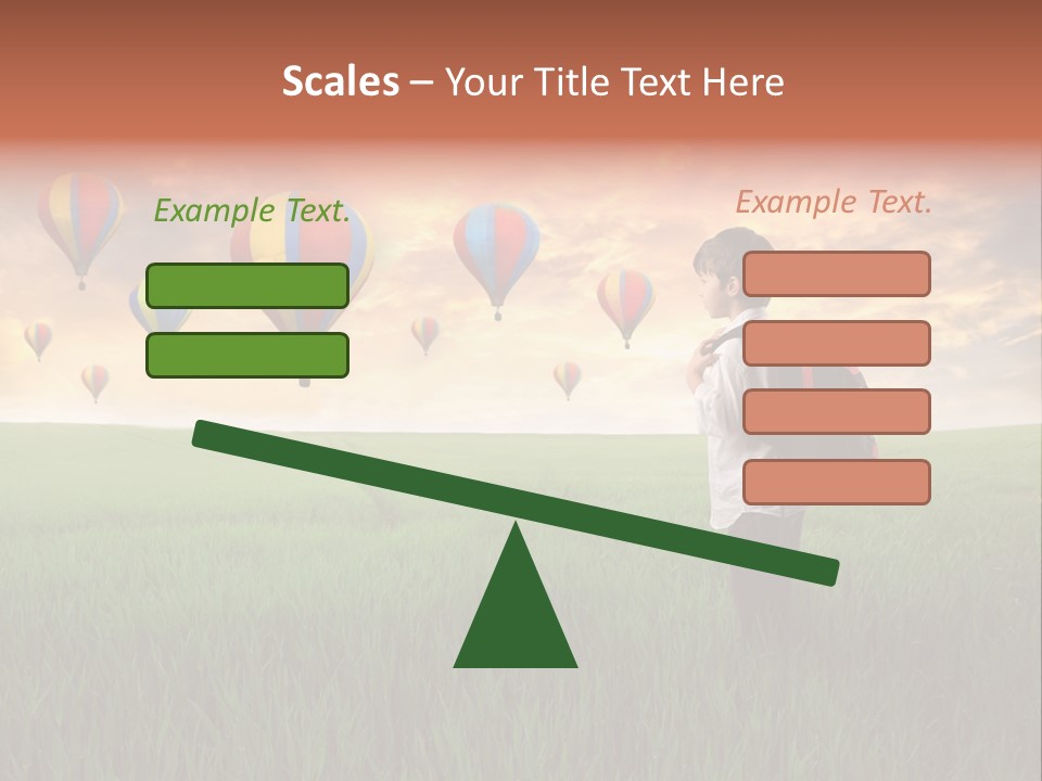 Rucksack Ball Hot PowerPoint Template