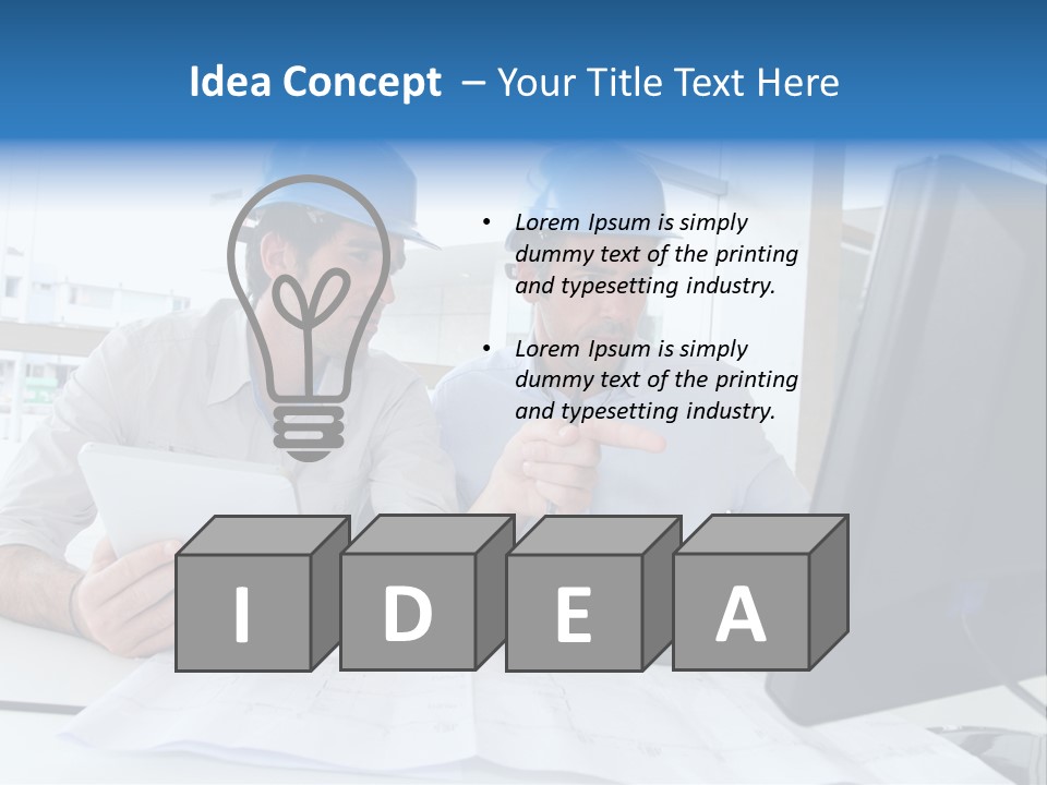 Business Project Computer PowerPoint Template