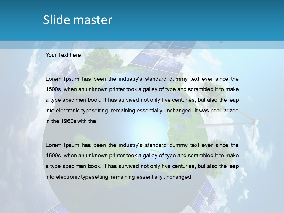 Green Illustration Image PowerPoint Template