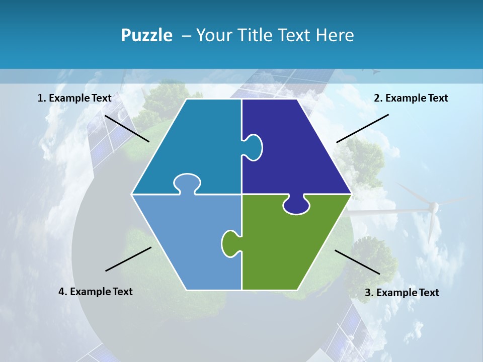 Green Illustration Image PowerPoint Template