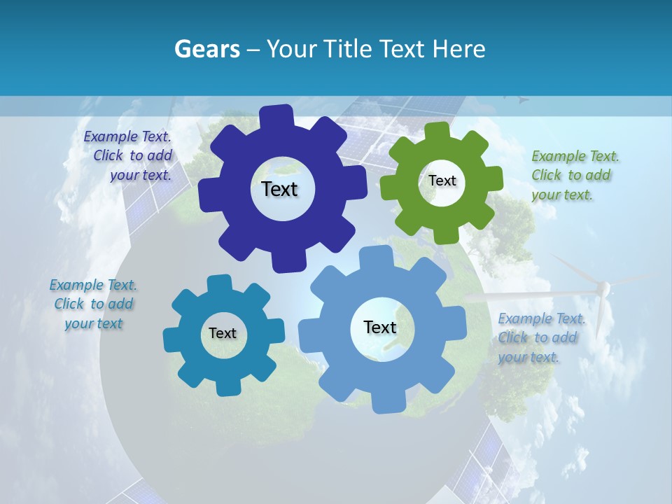 Green Illustration Image PowerPoint Template