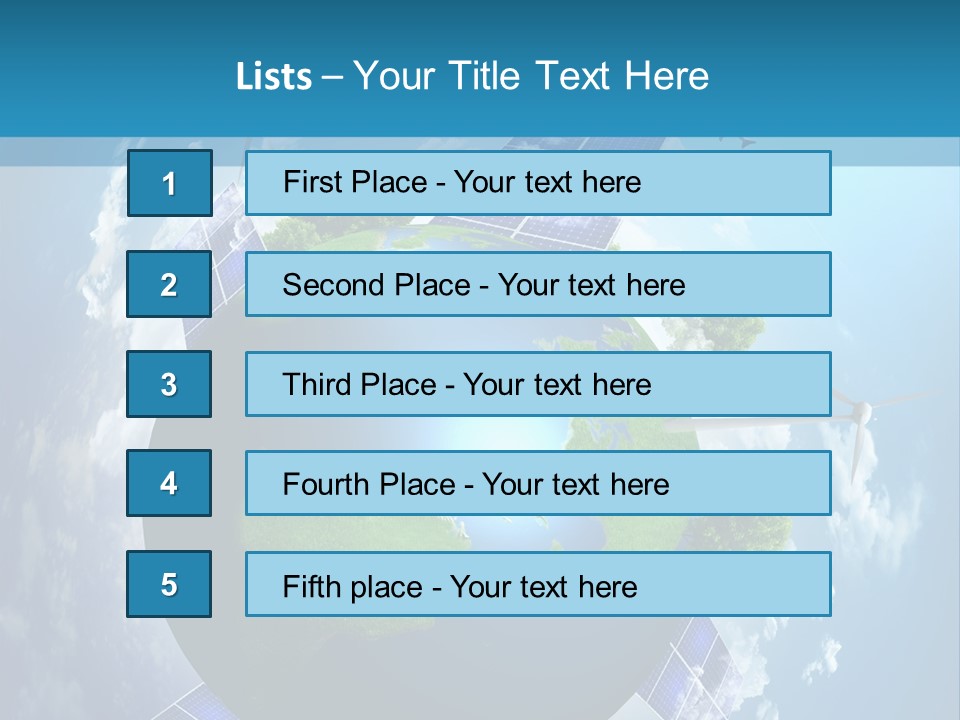 Green Illustration Image PowerPoint Template