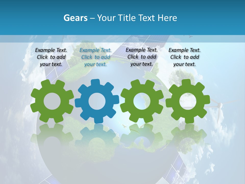 Green Illustration Image PowerPoint Template