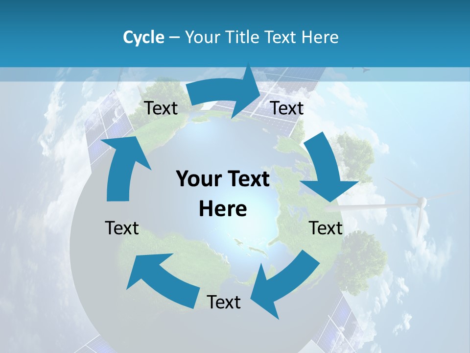 Green Illustration Image PowerPoint Template