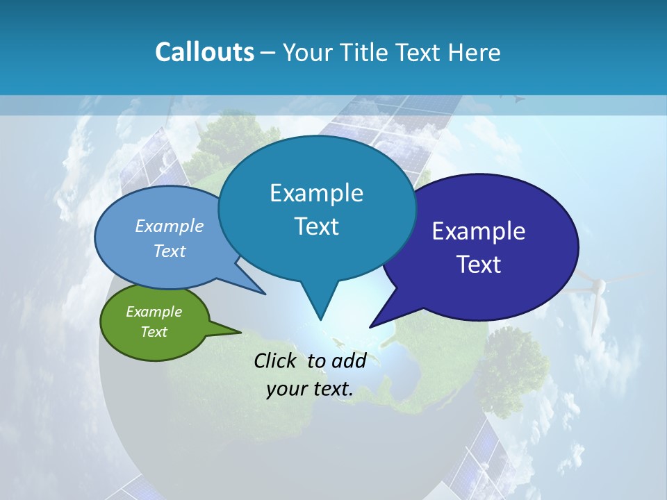 Green Illustration Image PowerPoint Template