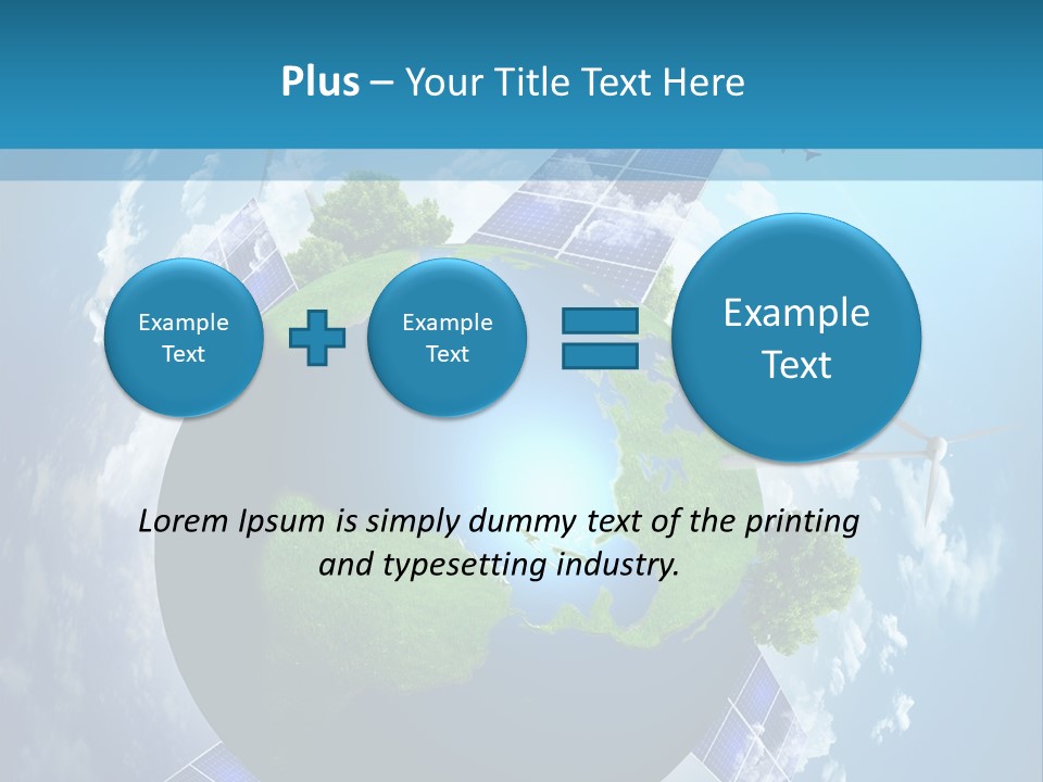 Green Illustration Image PowerPoint Template