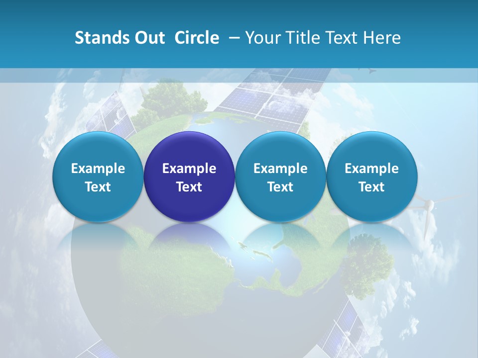 Green Illustration Image PowerPoint Template