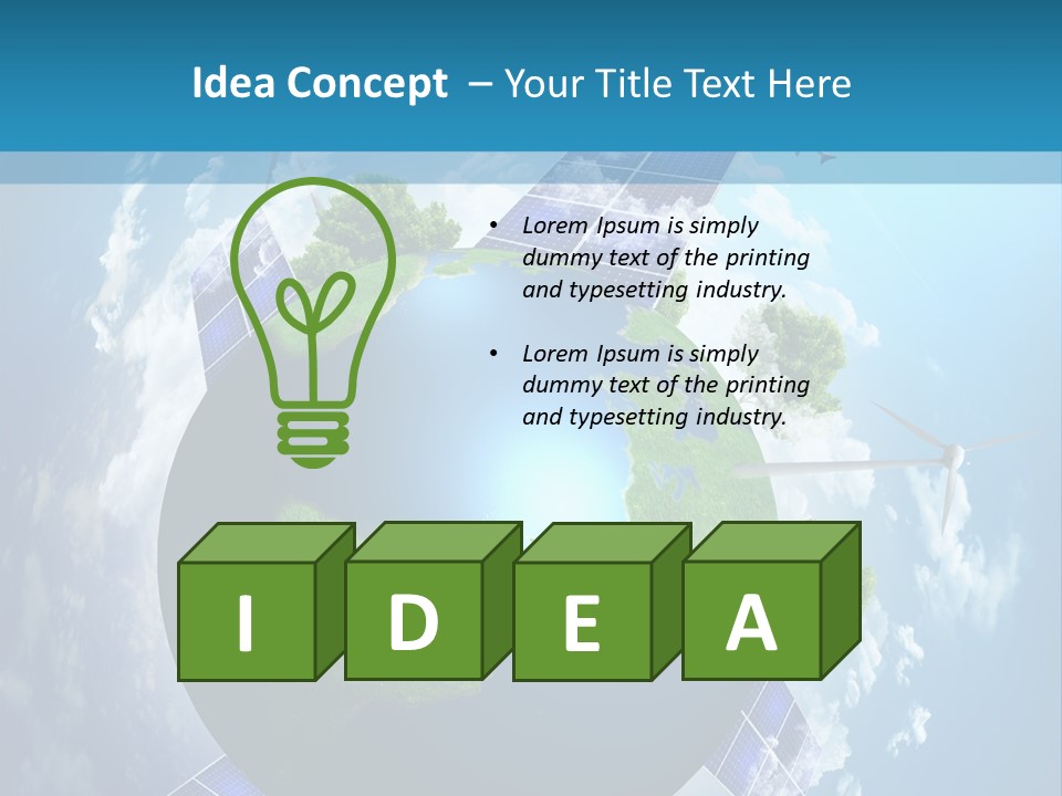 Green Illustration Image PowerPoint Template