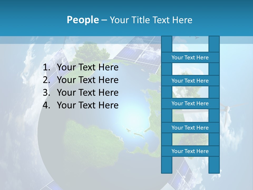 Green Illustration Image PowerPoint Template