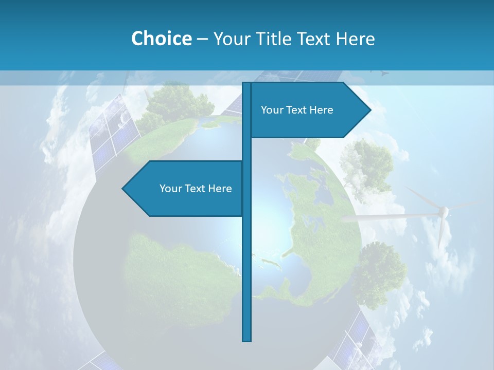 Green Illustration Image PowerPoint Template