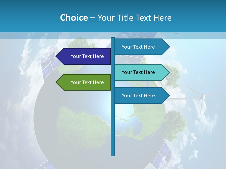 Green Illustration Image PowerPoint Template