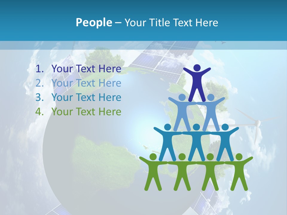 Green Illustration Image PowerPoint Template