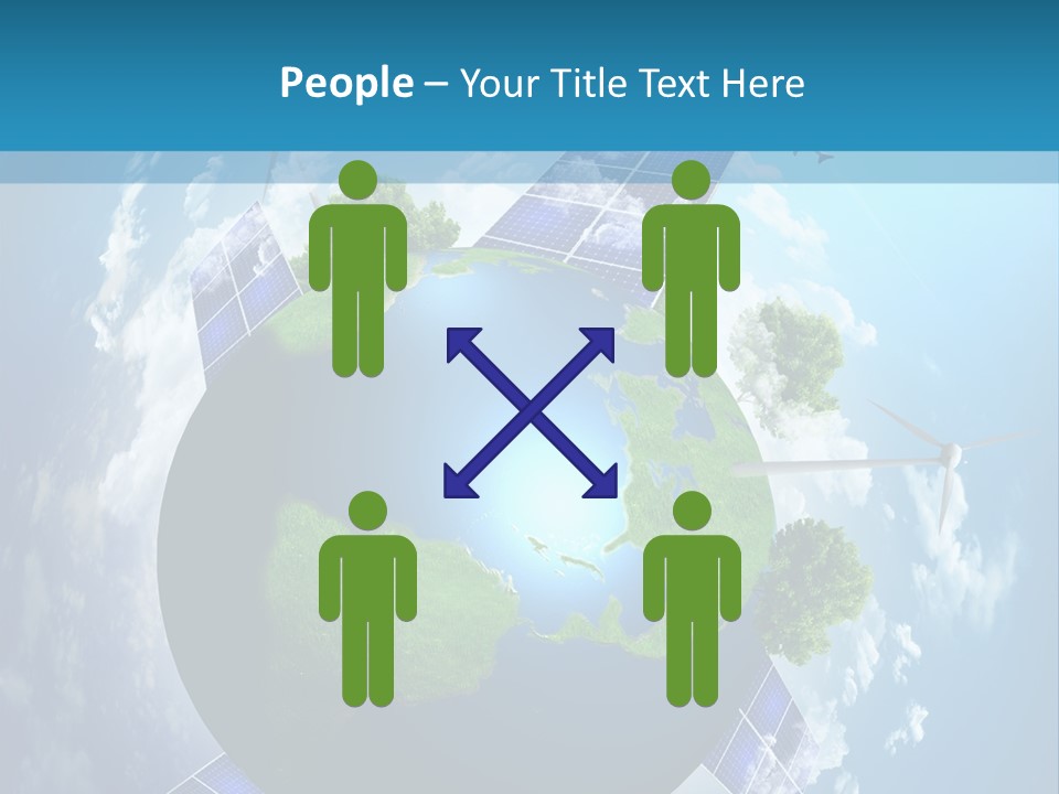 Green Illustration Image PowerPoint Template