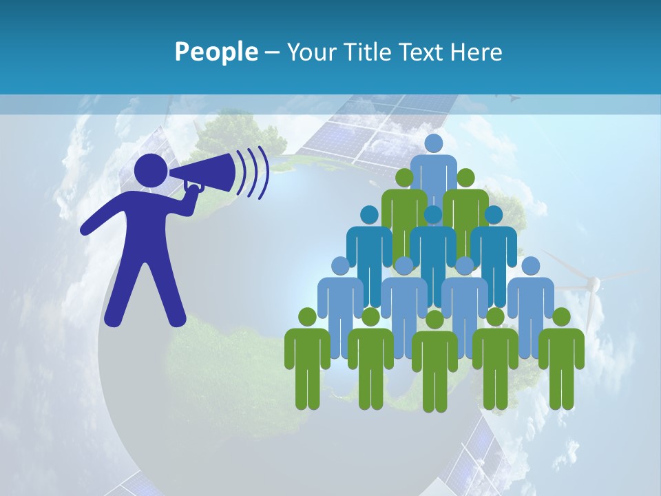 Green Illustration Image PowerPoint Template