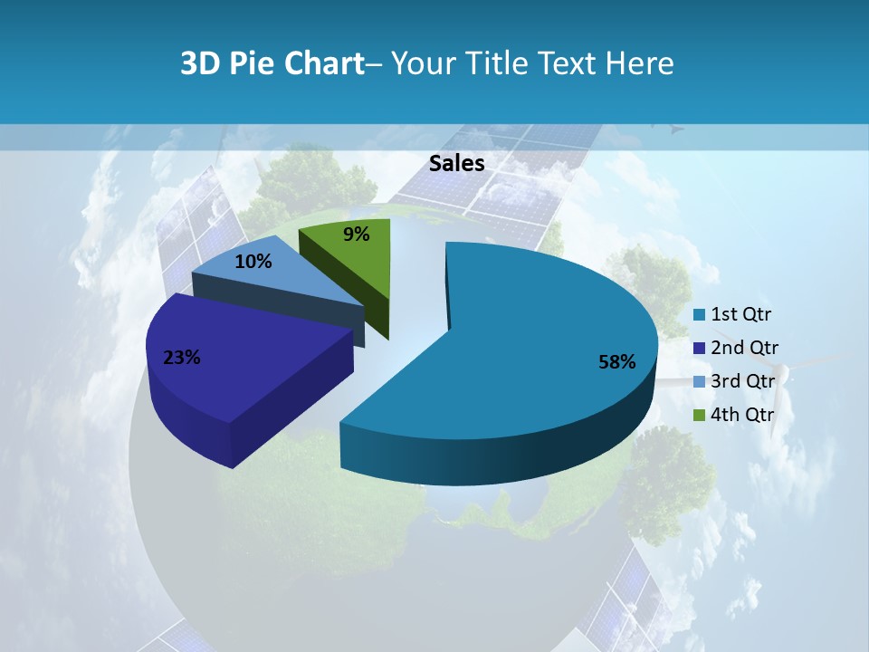 Green Illustration Image PowerPoint Template