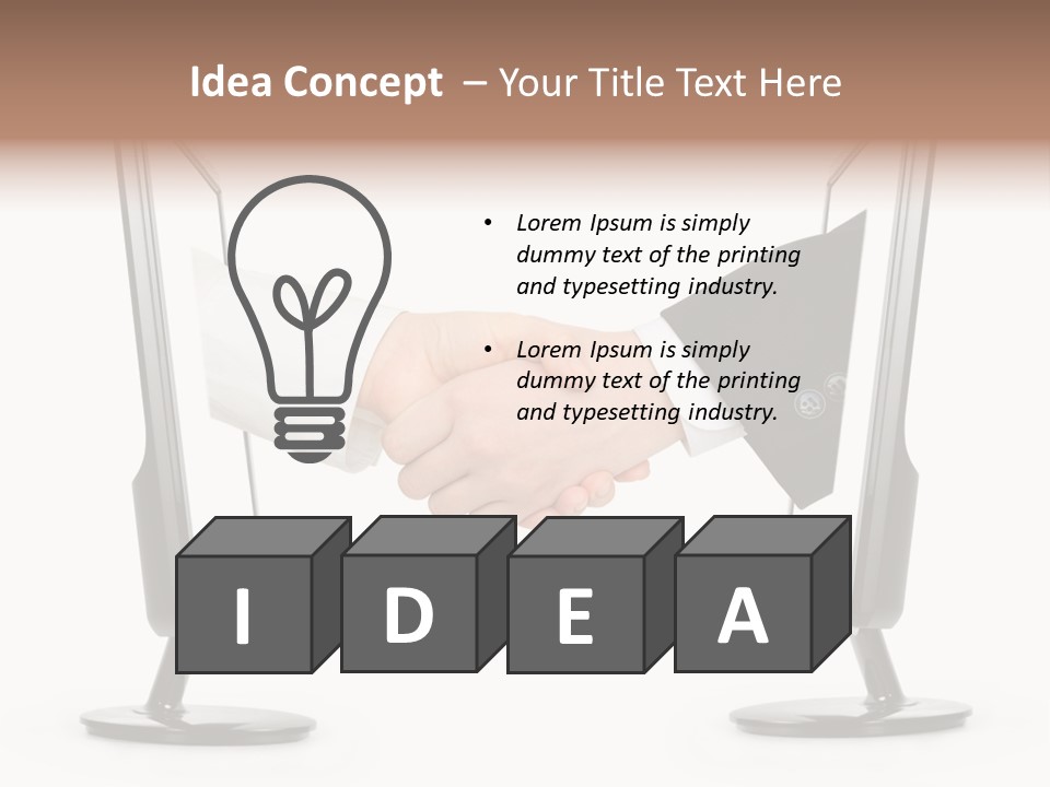 Icon Office Partnership PowerPoint Template