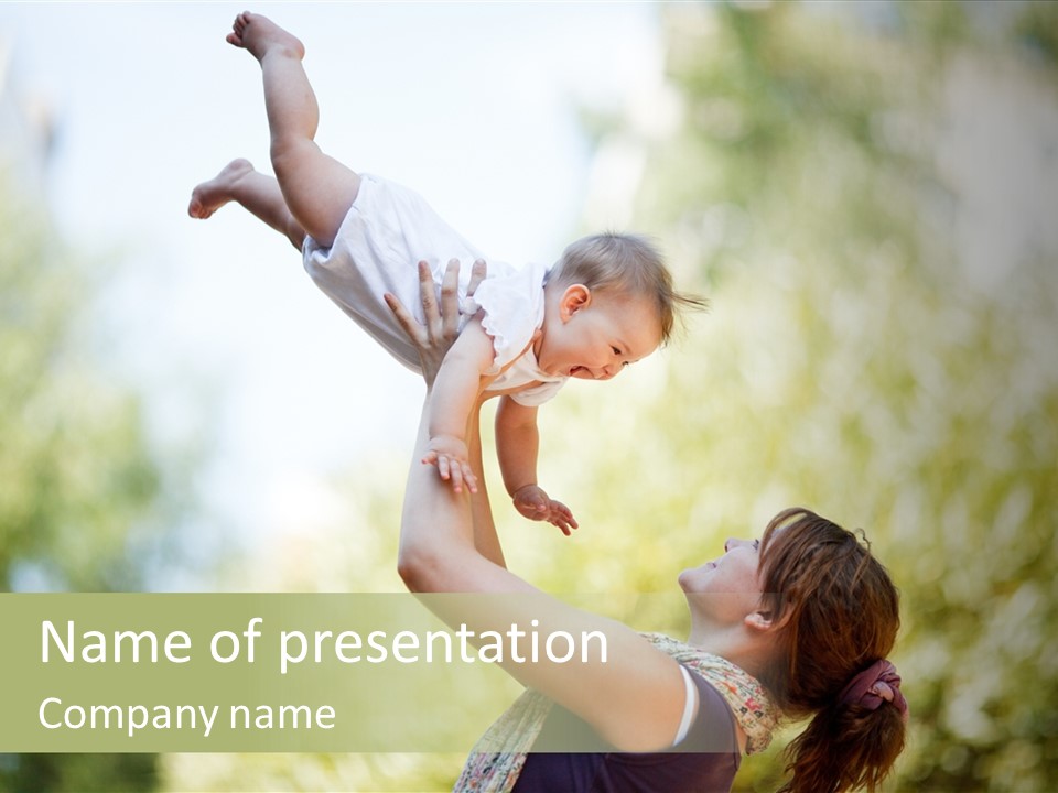 Smile Joyful Daughter PowerPoint Template