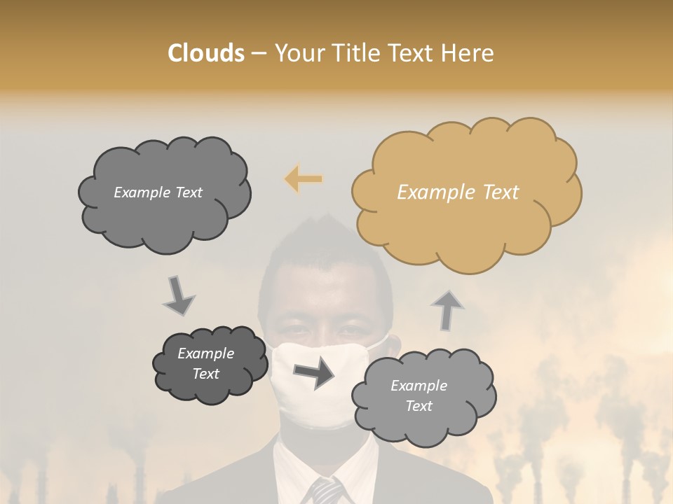 Cloud Chinese Chemical PowerPoint Template