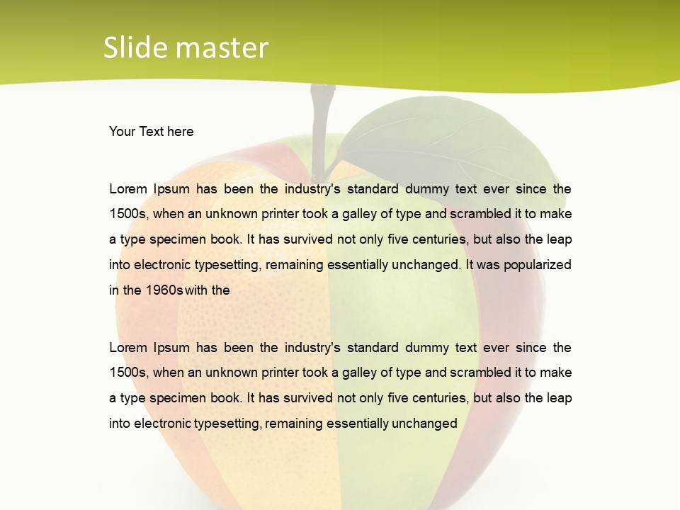 Fresh Snack Green PowerPoint Template