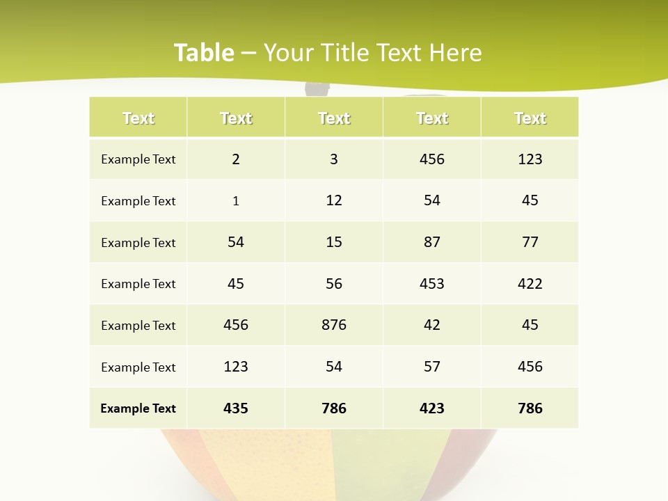 Fresh Snack Green PowerPoint Template