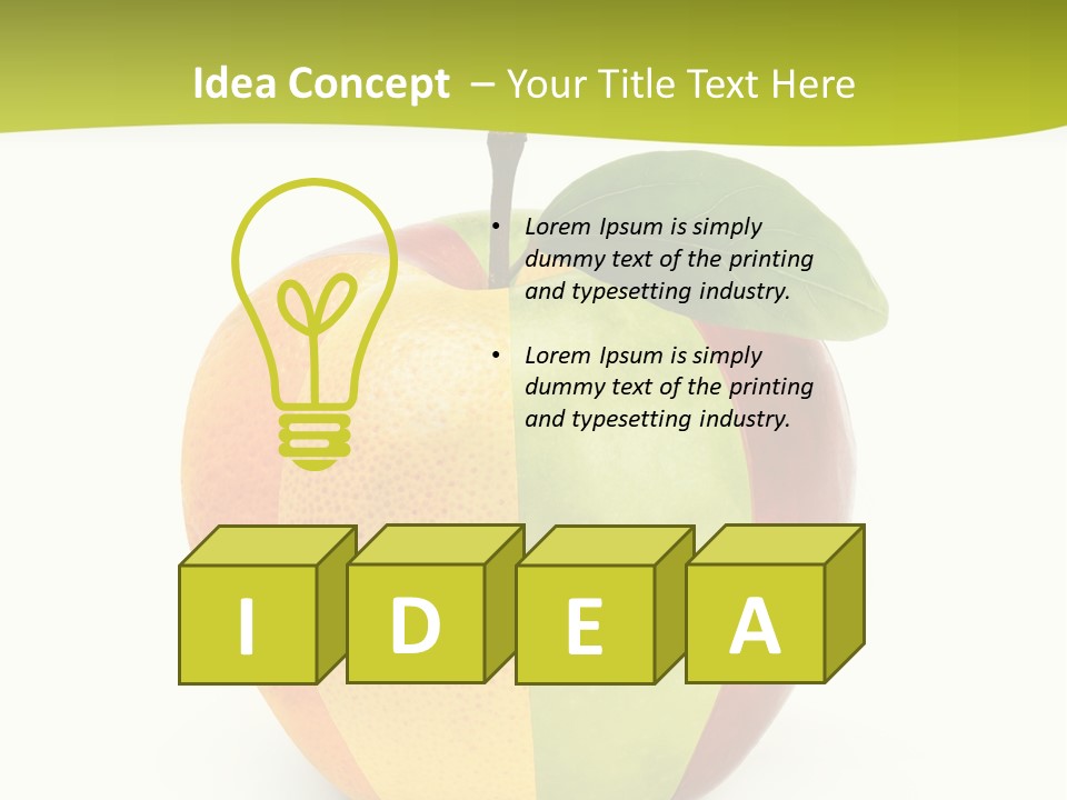 Fresh Snack Green PowerPoint Template