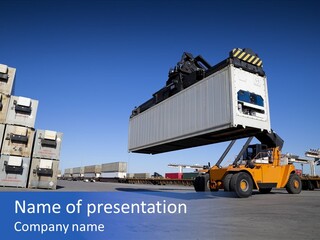 Container Stacked Mobile PowerPoint Template