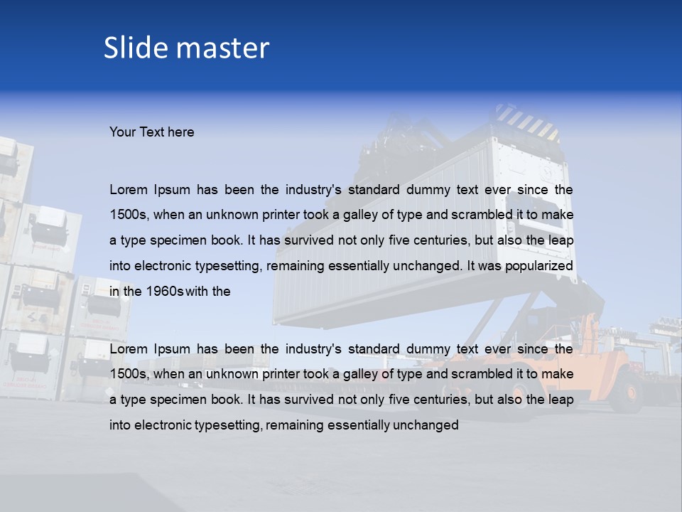 Container Stacked Mobile PowerPoint Template