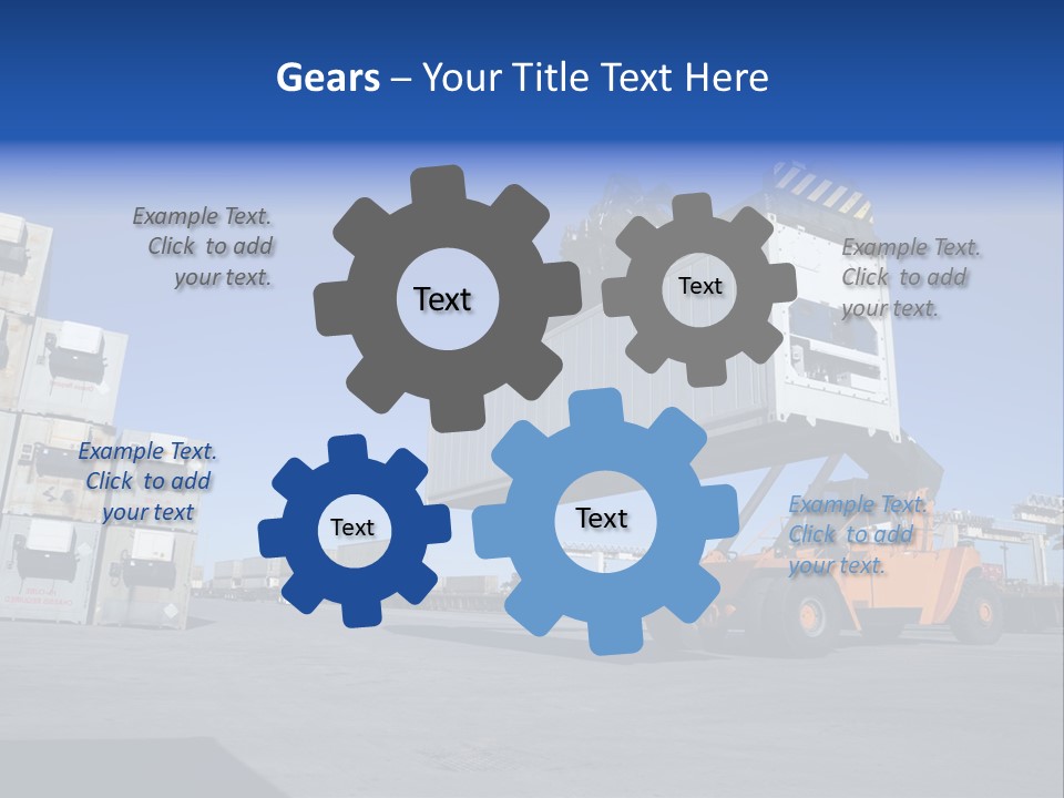 Container Stacked Mobile PowerPoint Template