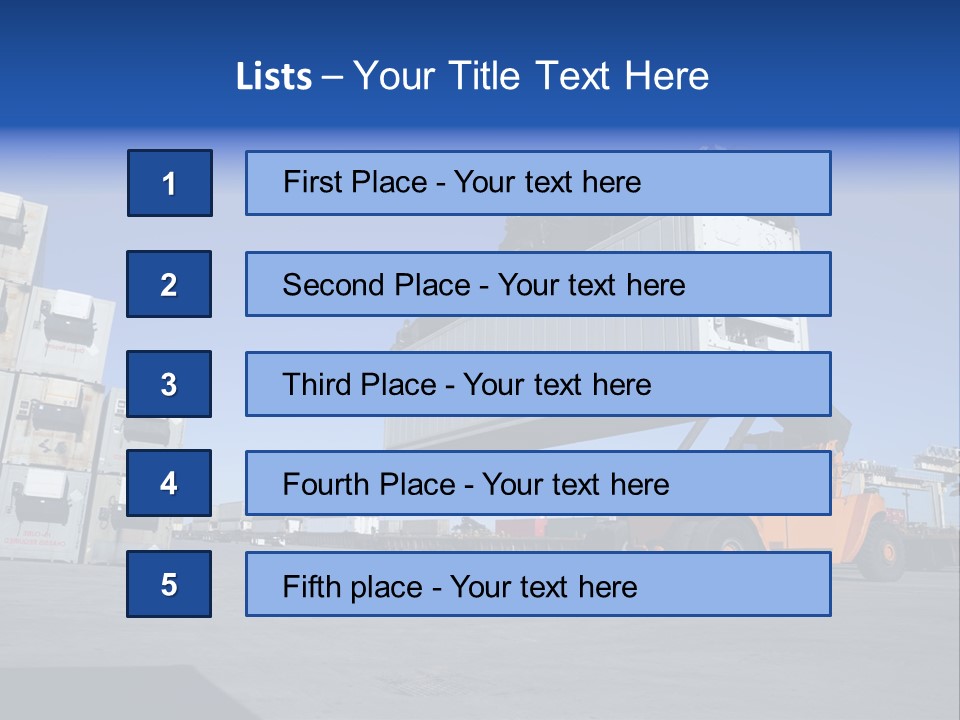 Container Stacked Mobile PowerPoint Template