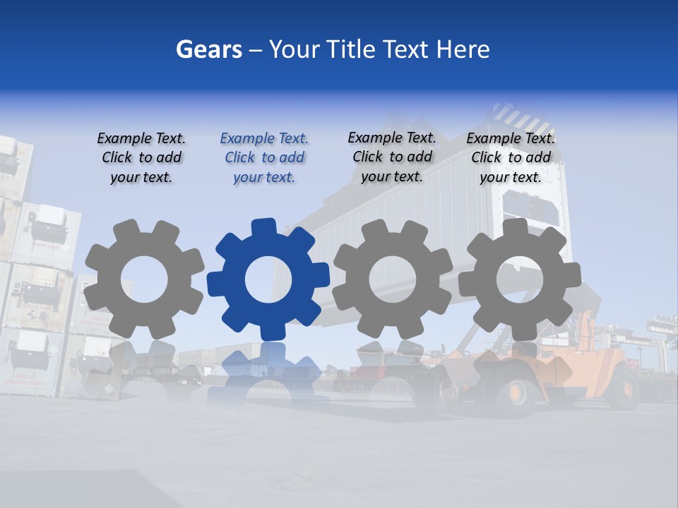 Container Stacked Mobile PowerPoint Template