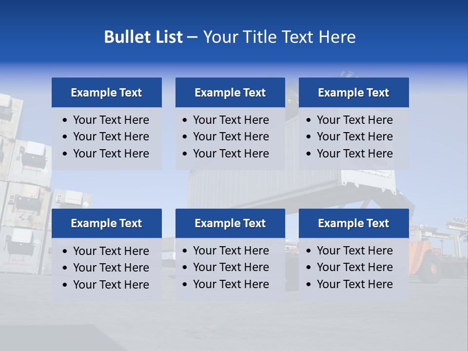 Container Stacked Mobile PowerPoint Template