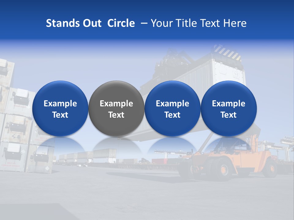 Container Stacked Mobile PowerPoint Template