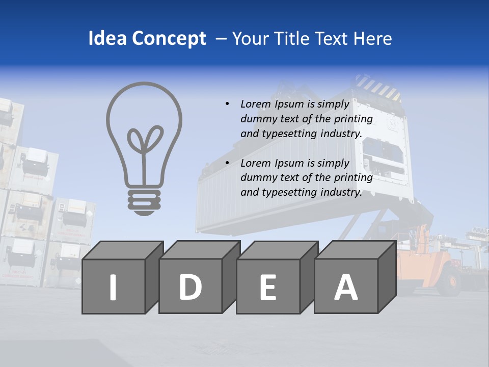 Container Stacked Mobile PowerPoint Template
