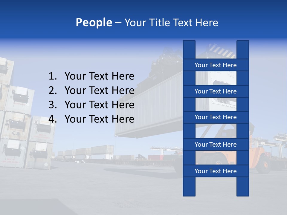 Container Stacked Mobile PowerPoint Template