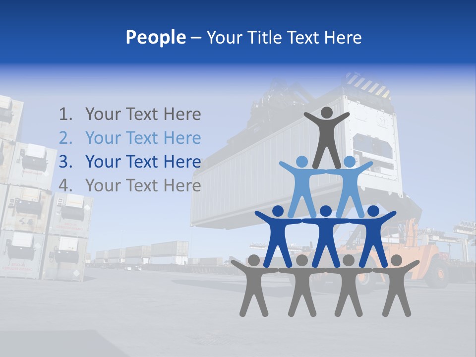 Container Stacked Mobile PowerPoint Template