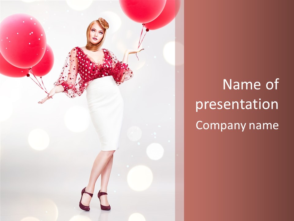 Blouse Fashion White PowerPoint Template