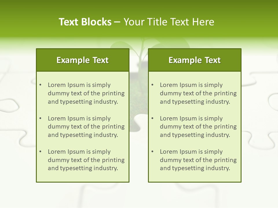 Seed Jigsaw Hope PowerPoint Template