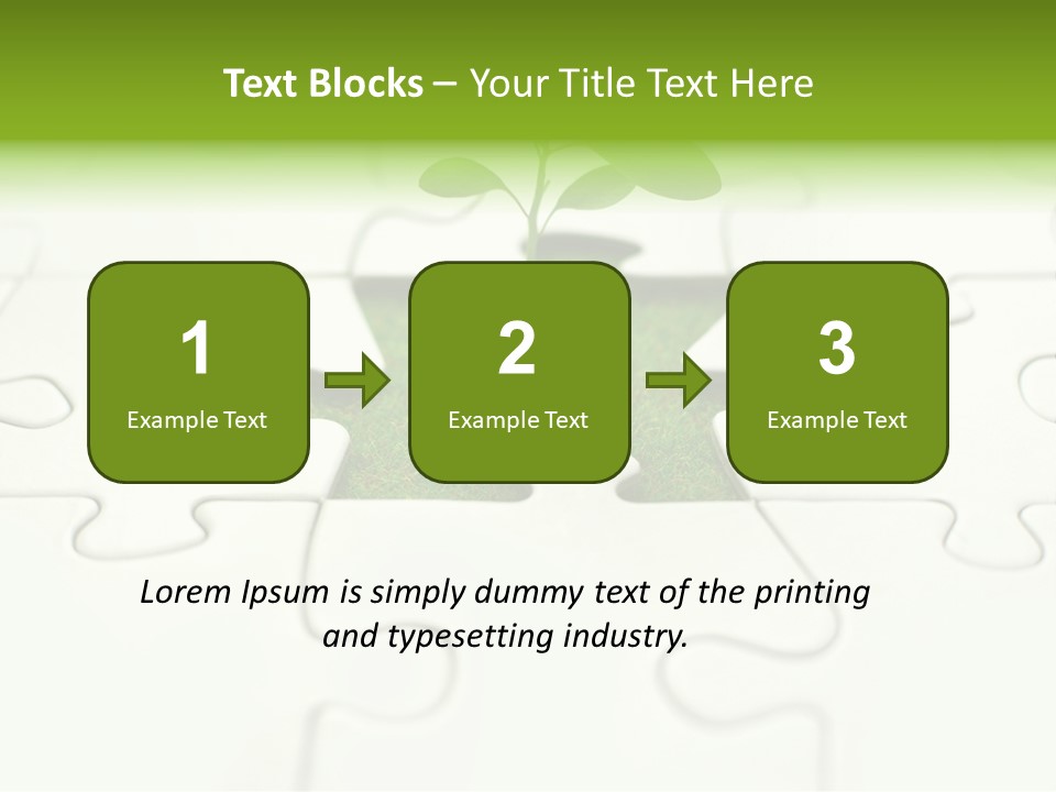 Seed Jigsaw Hope PowerPoint Template