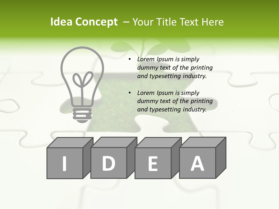Seed Jigsaw Hope PowerPoint Template