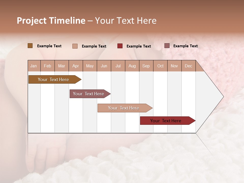 Baby Girl Asleep Knitted PowerPoint Template