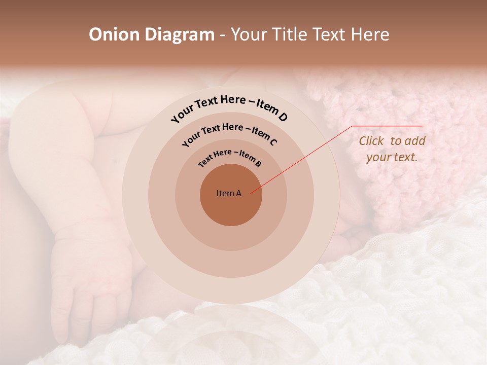 Baby Girl Asleep Knitted PowerPoint Template