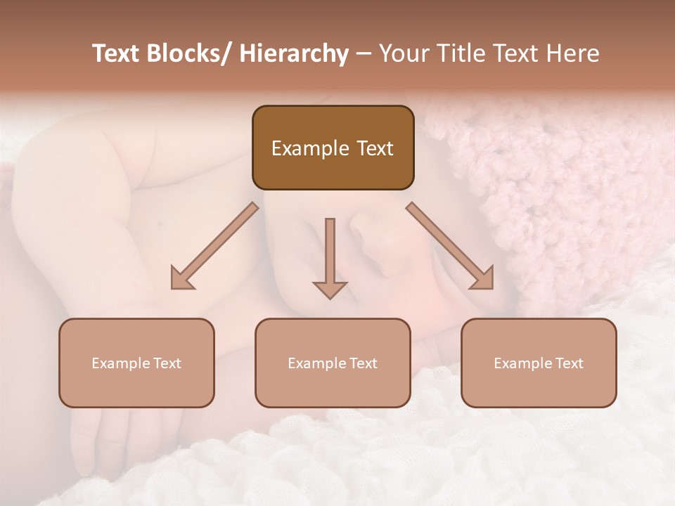 Baby Girl Asleep Knitted PowerPoint Template