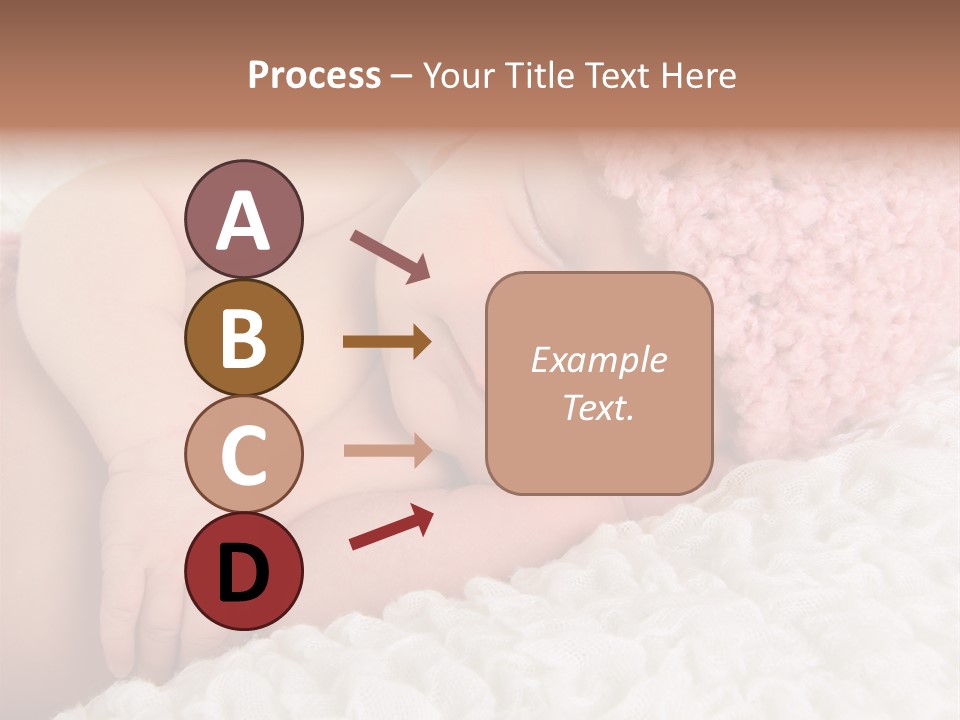 Baby Girl Asleep Knitted PowerPoint Template